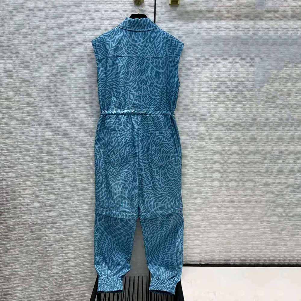 Fendi Women Jumpsuit Light Blue Denim Jumpsuit - image 4