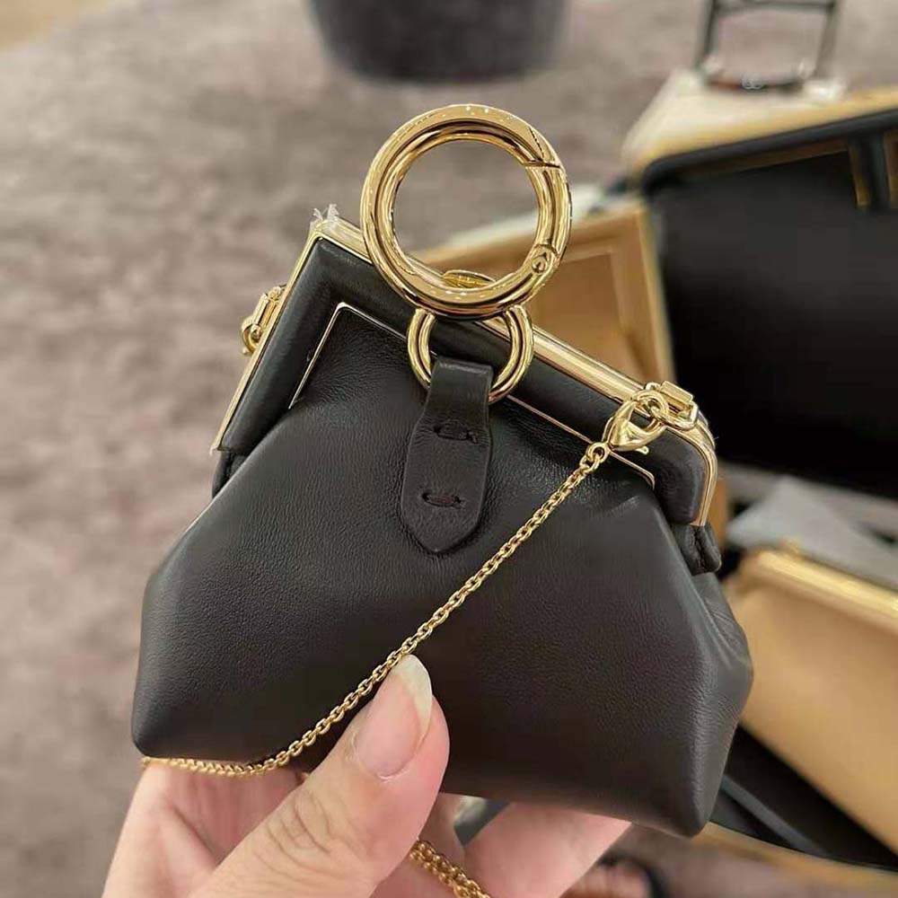 Fendi Women Nano Fendi First Charm Nappa Leather-Black - image 3