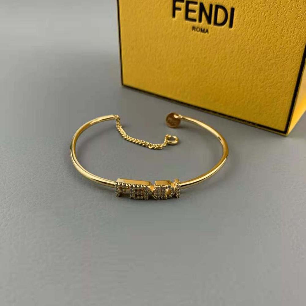 Fendi Women Signature Bracelet Gold-Colored Bracelet - image 5