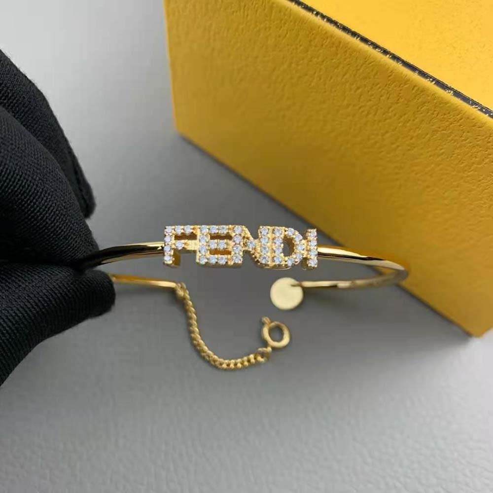 Fendi Women Signature Bracelet Gold-Colored Bracelet - image 8