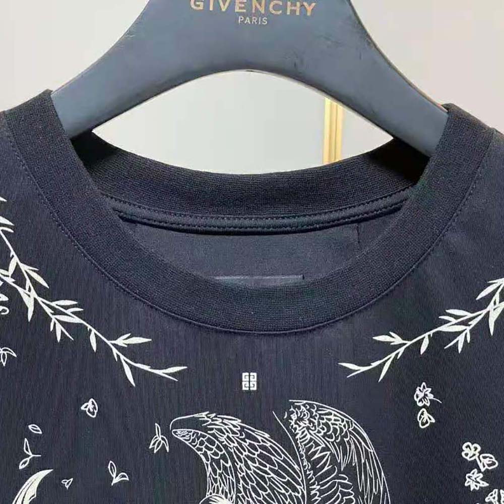 Givenchy Men Gothic Printed T-Shirt-Black - image 4