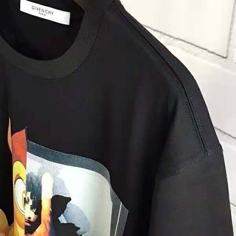 Givenchy Men Oversized Bambi Printed T-Shirt-Black - image 4