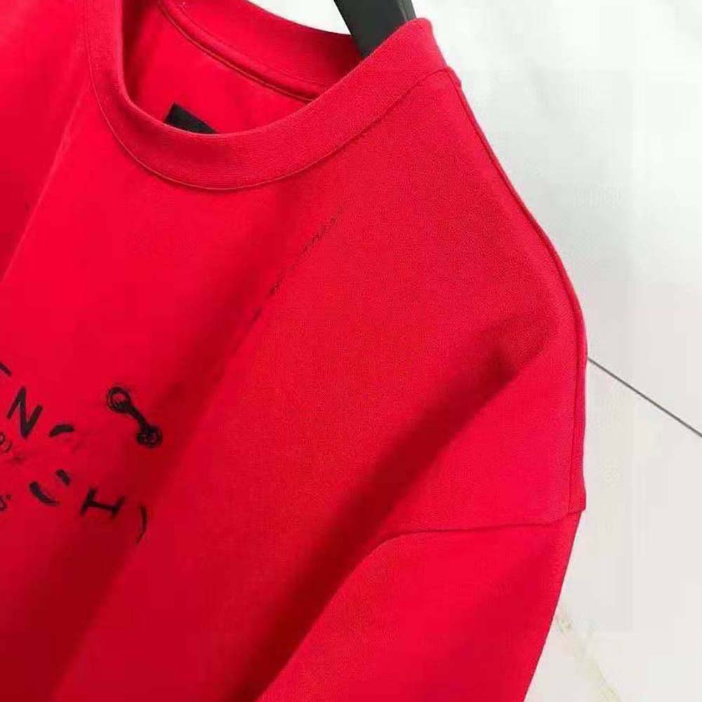 Givenchy Men Oversized T-Shirt with Trompe-L oeil Effect-Red - image 6