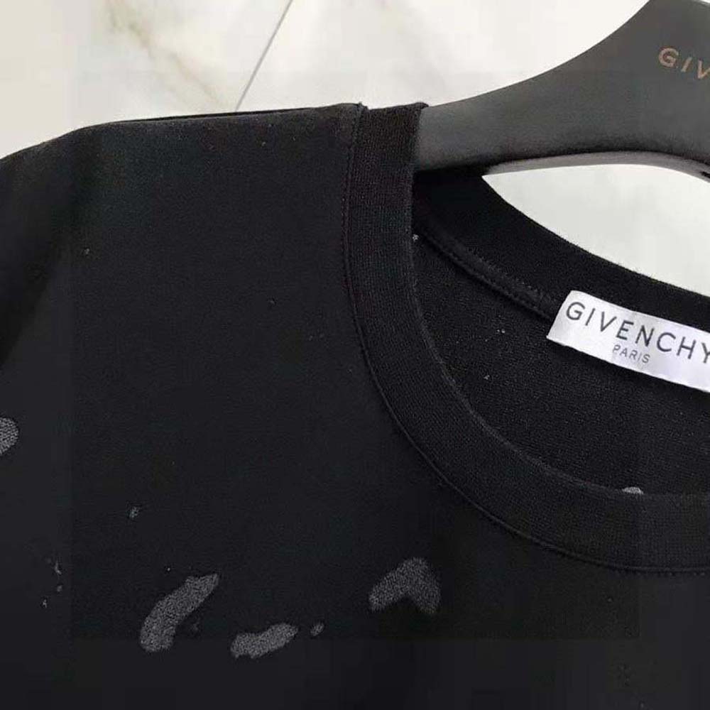 Givenchy Men Paris Destroyed T-Shirt-Black - image 5
