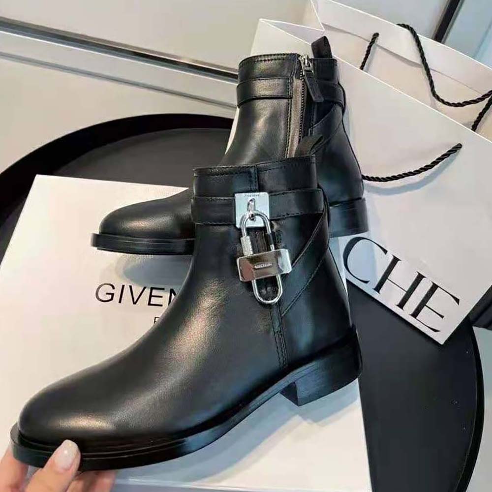Givenchy Women Boots in Leather with Padlock - image 9