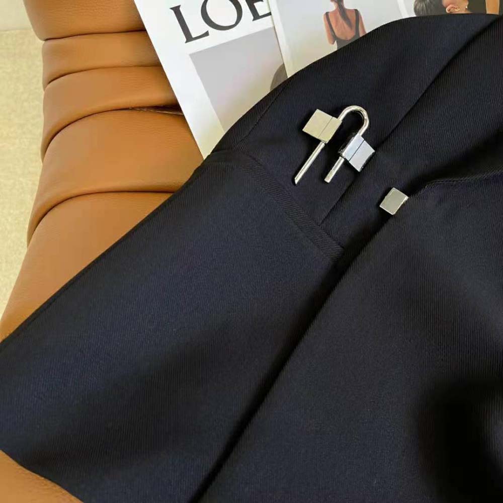 Givenchy Women Jacket in Lightweight Wool with Padlock-Black - image 7