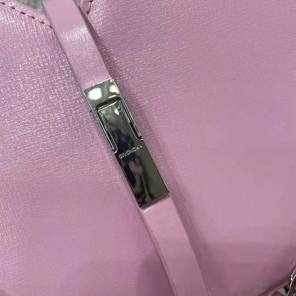 Givenchy Women Small Cut Out Bag in Box Leather with Chain-Pink - image 5