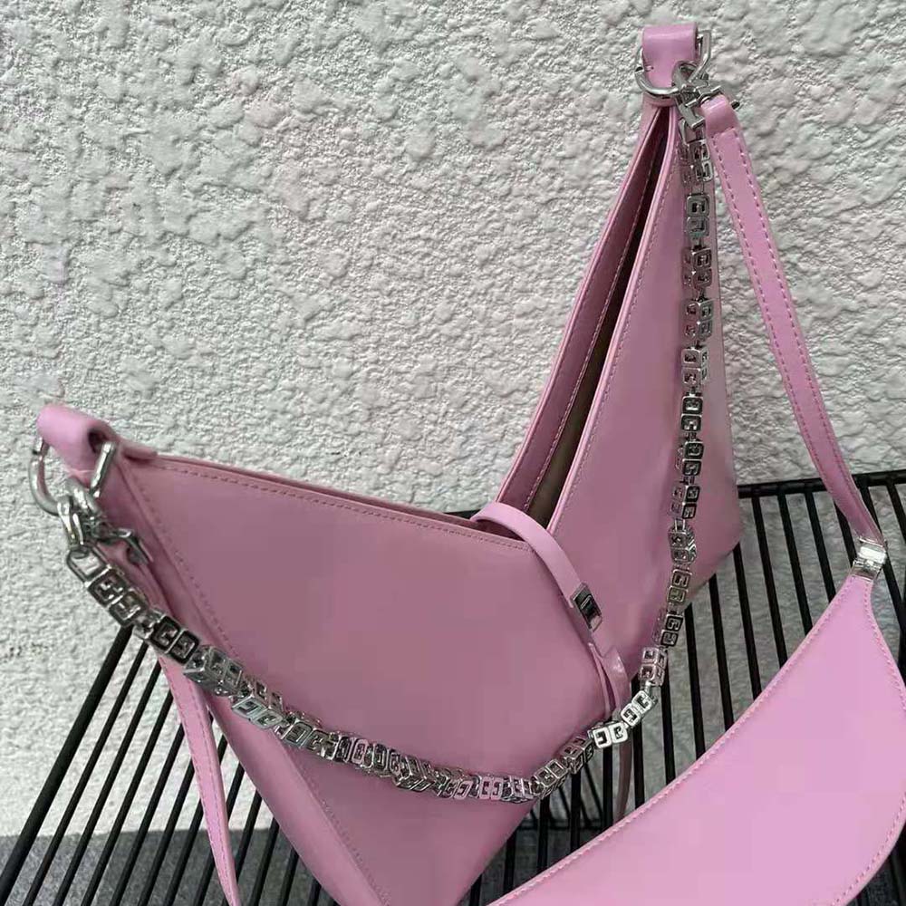 Side profile showing silhouette and chain strap of Givenchy Small Cut Out Bag