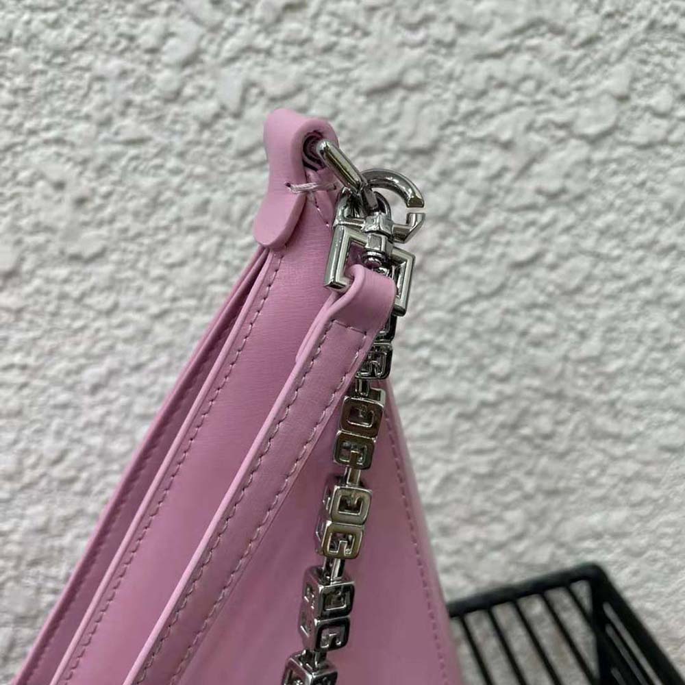 Givenchy Women Small Cut Out Bag in Box Leather with Chain-Pink - image 7