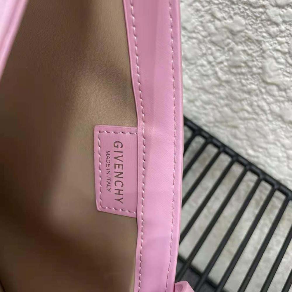 Givenchy Women Small Cut Out Bag in Box Leather with Chain-Pink - image 6