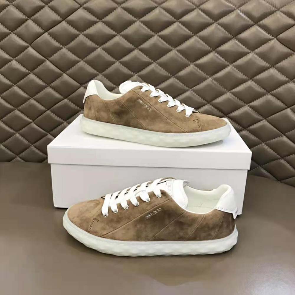 Jimmy Choo Women Diamond Light/F Sun Suede and Sun Nappa Low-Top Trainers - image 5