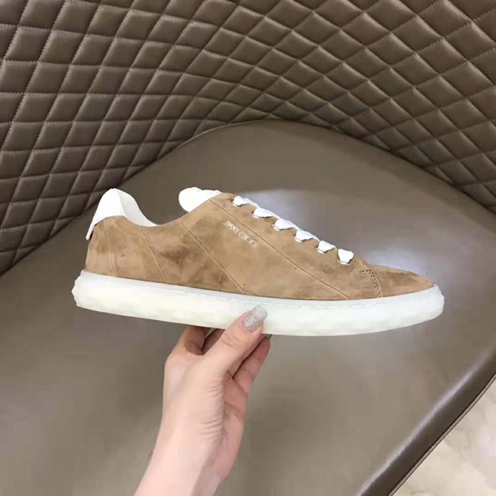 Jimmy Choo Women Diamond Light/F Sun Suede and Sun Nappa Low-Top Trainers - image 8