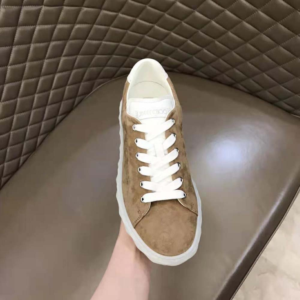 Jimmy Choo Women Diamond Light/F Sun Suede and Sun Nappa Low-Top Trainers - image 7