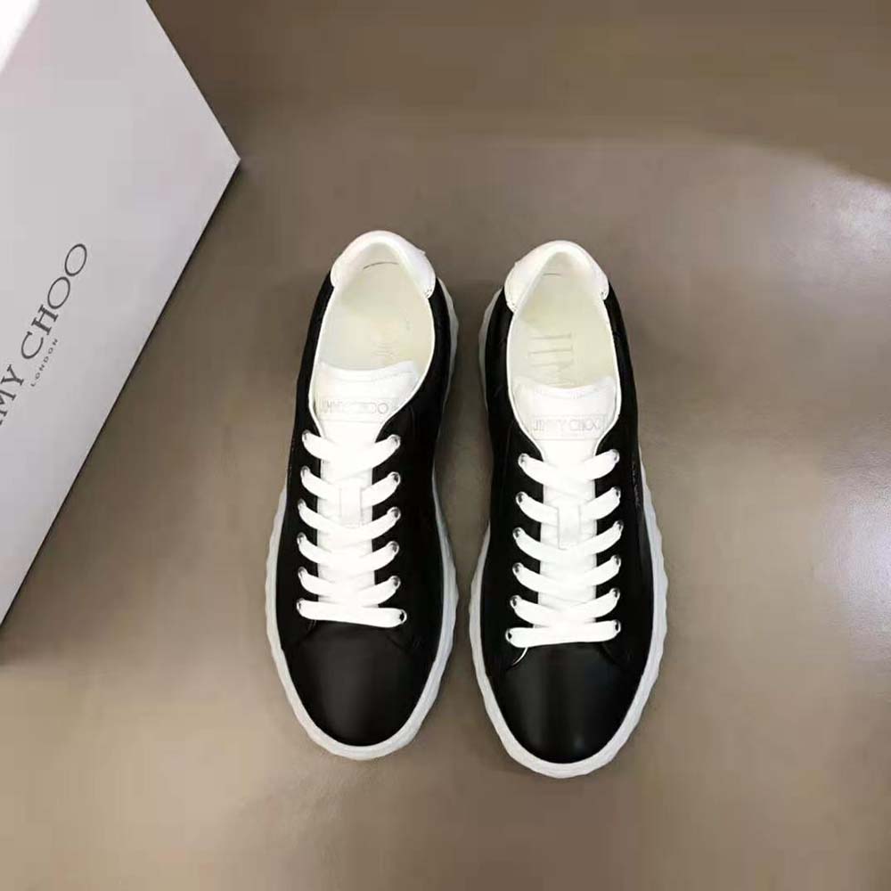 Close-up of diamond embellishment on Jimmy Choo Women Diamond Light/f trainers