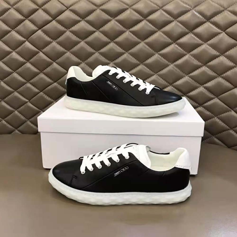 Jimmy Choo Women Diamond Light/f Black Nappa Leather Low-Top Trainers - image 5