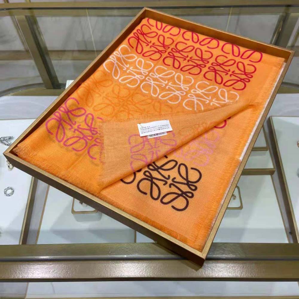Loewe Women Anagram Lines Scarf in Wool and Cashmere - image 5