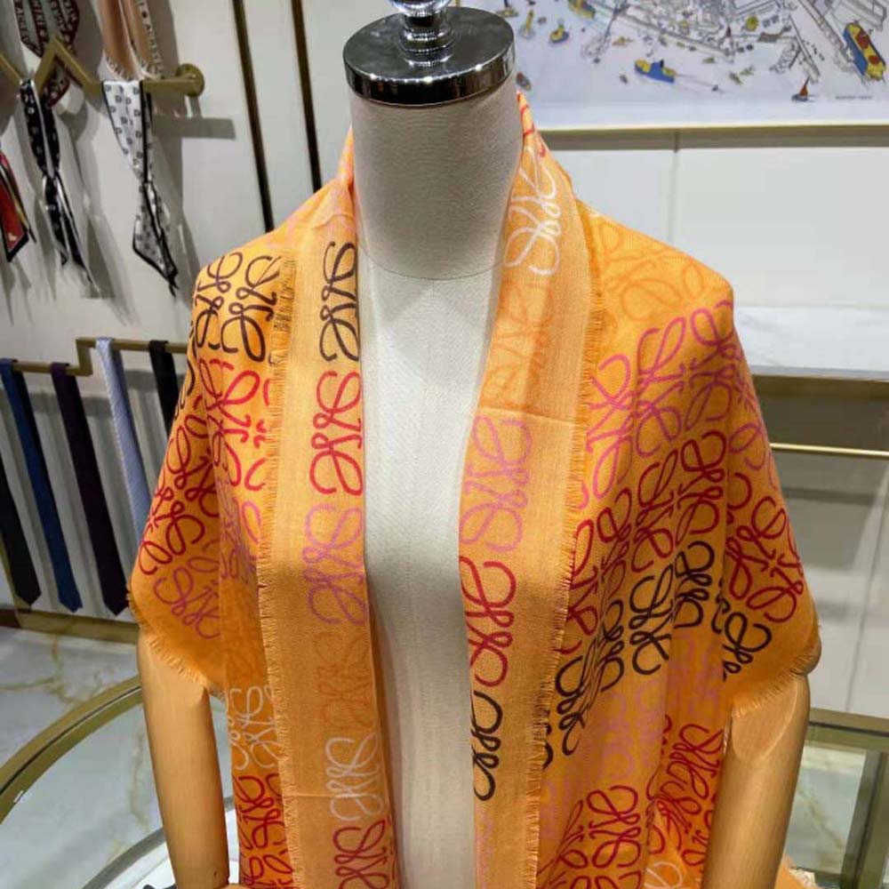 Loewe Women Anagram Lines Scarf in Wool and Cashmere - image 4