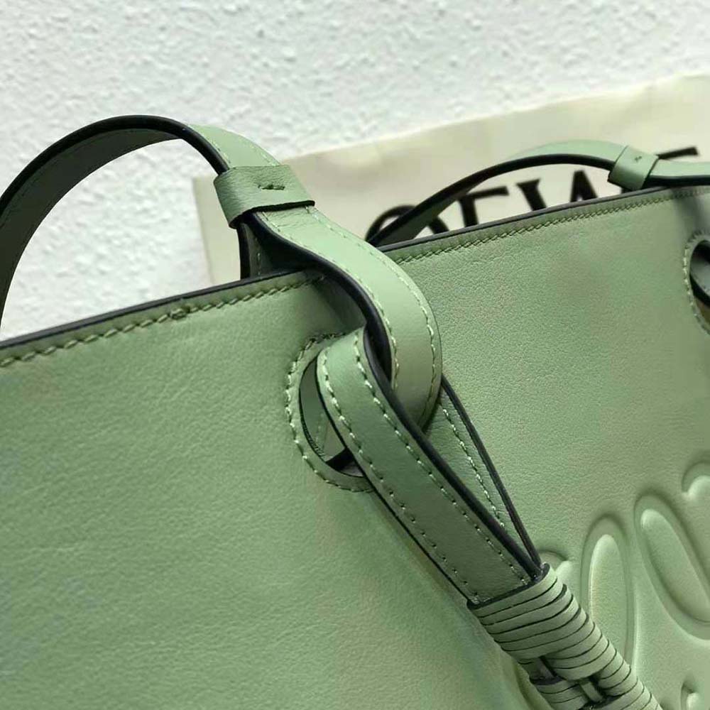 Loewe Women Anagram Tote in Classic Calfskin-Green - image 6