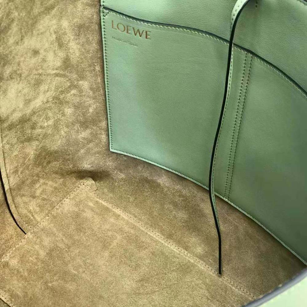 Loewe Women Anagram Tote in Classic Calfskin-Green - image 9