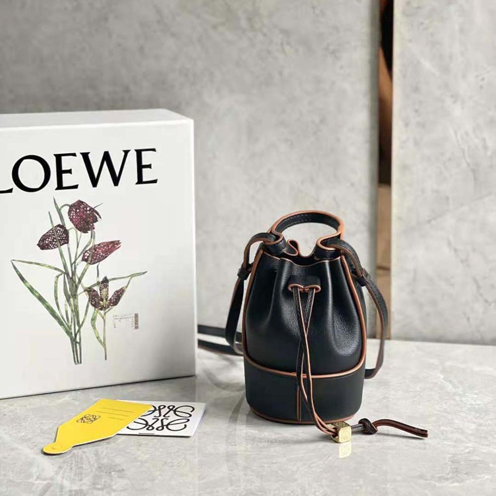 Loewe Women Nano Balloon Bag in Nappa and Calfskin-Black - image 4