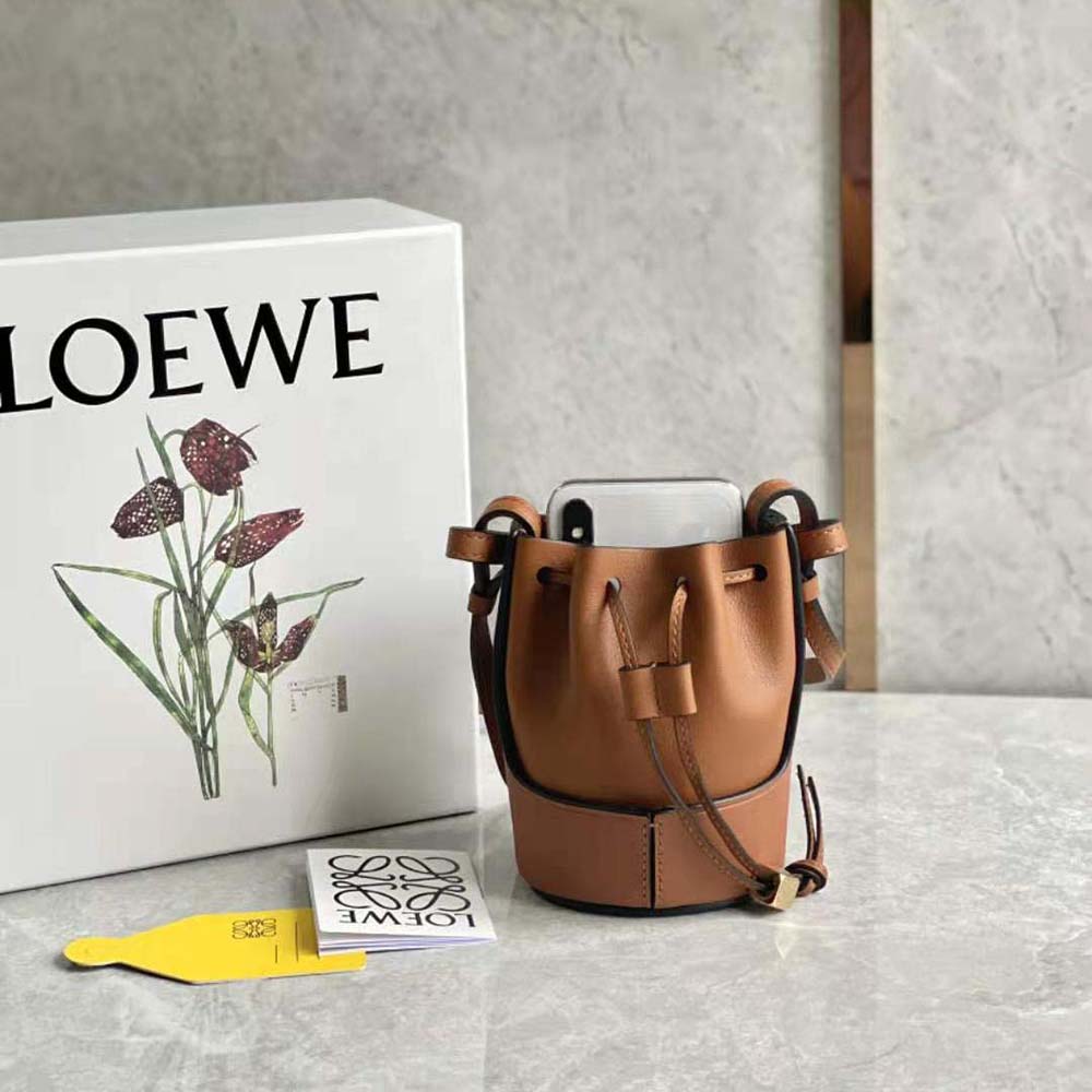 Loewe Women Nano Balloon Bag in Nappa and Calfskin-Brown - image 4