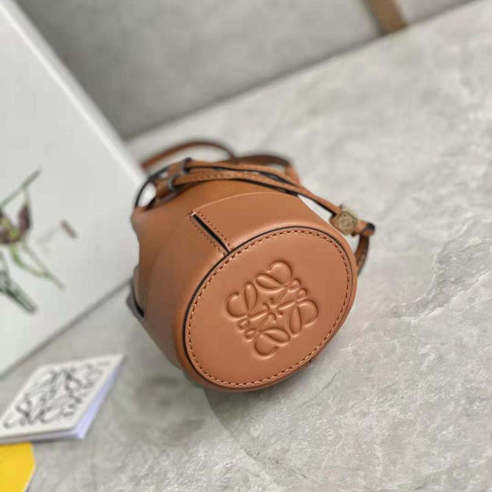 Loewe Women Nano Balloon Bag in Nappa and Calfskin-Brown - image 7