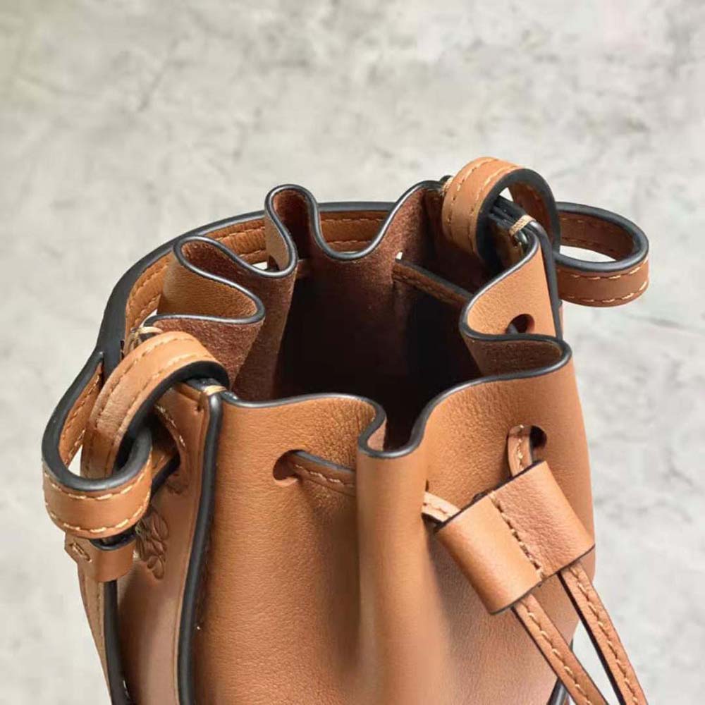 Loewe Women Nano Balloon Bag in Nappa and Calfskin-Brown - image 8