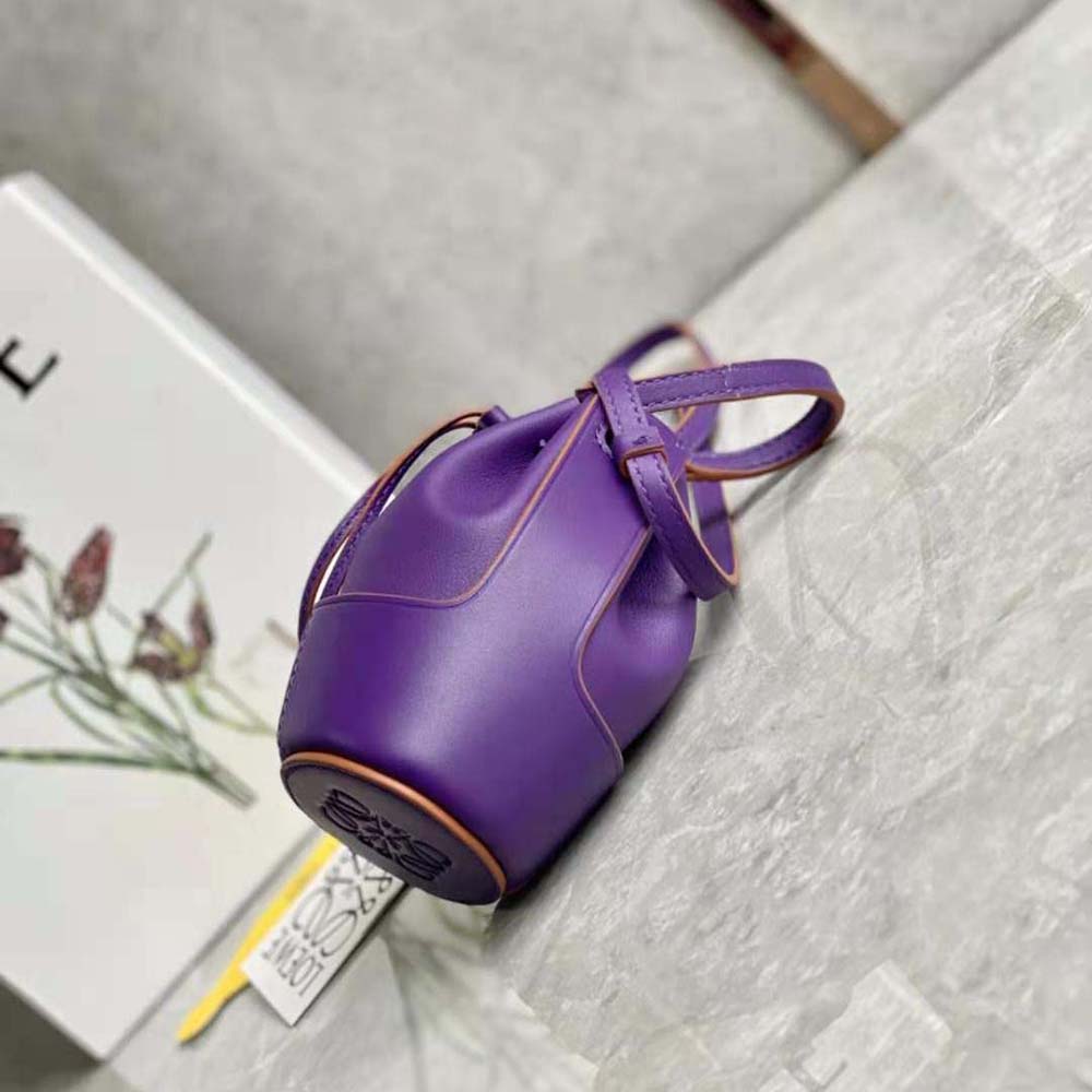 Loewe Women Nano Balloon Bag in Nappa and Calfskin-Purple - image 5