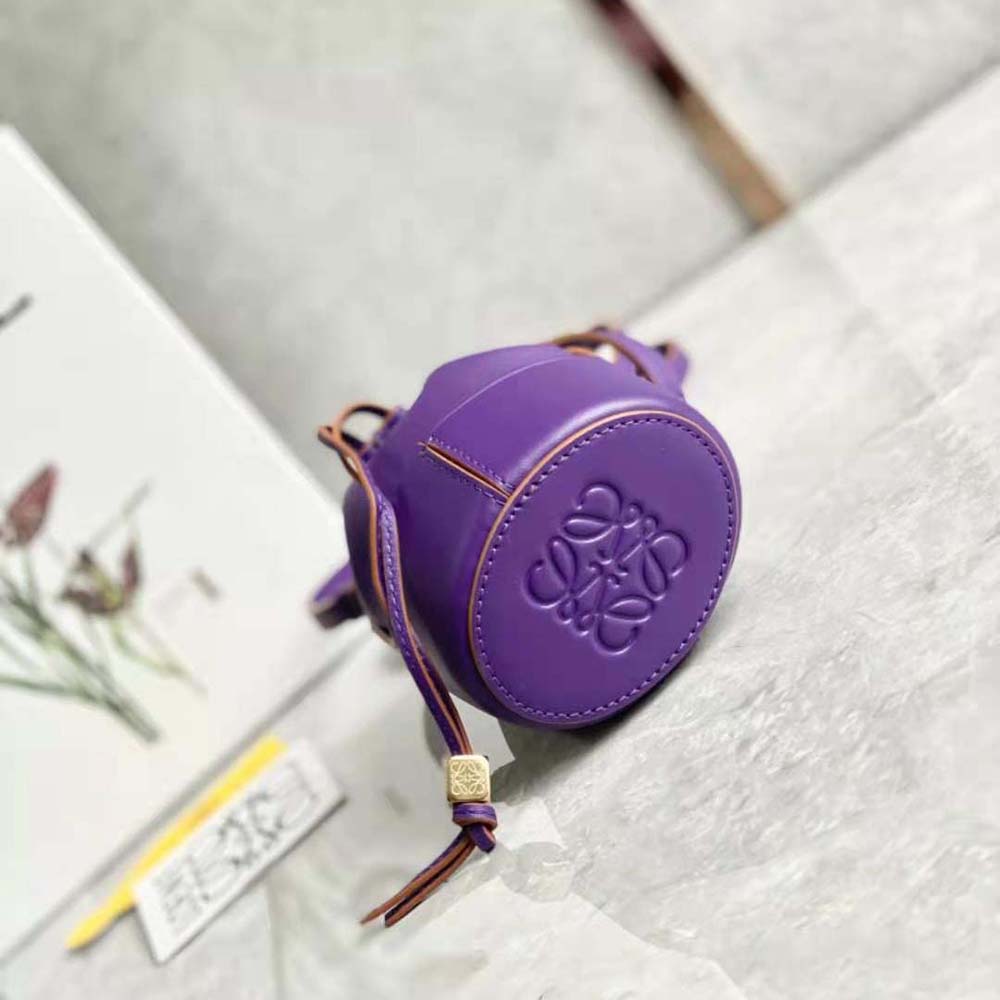 Loewe Women Nano Balloon Bag in Nappa and Calfskin-Purple - image 6