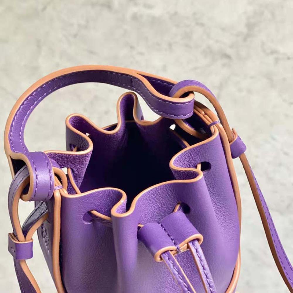 Loewe Women Nano Balloon Bag in Nappa and Calfskin-Purple - image 10