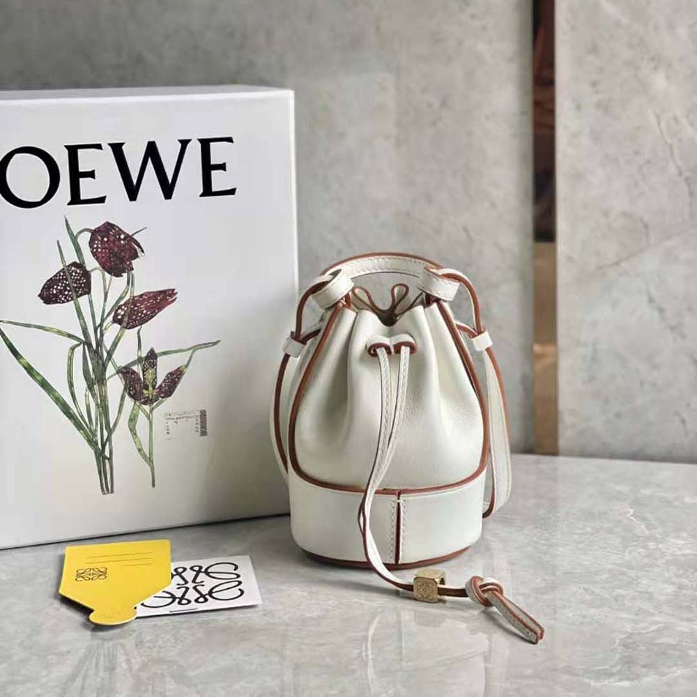 Close-up of leather knot detail on Loewe Women Nano Balloon Bag