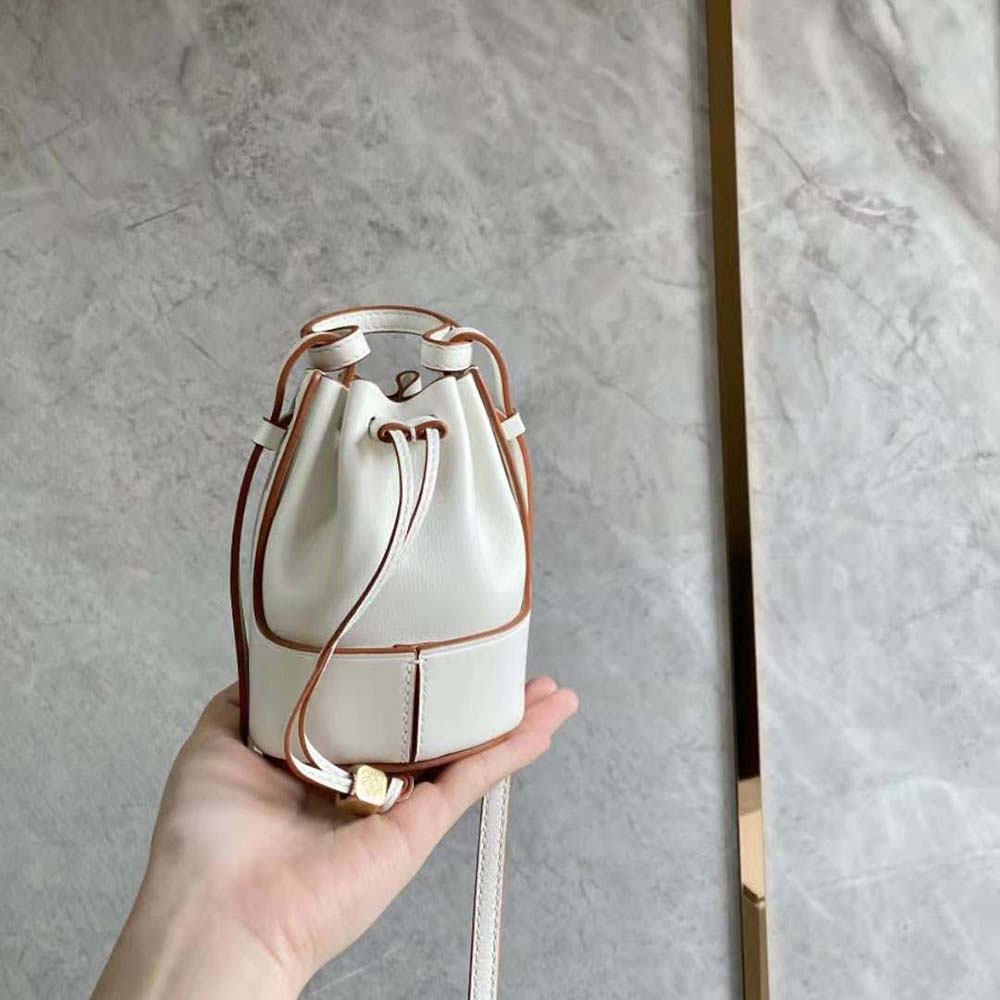 Loewe Women Nano Balloon Bag in Nappa and Calfskin-White - image 6