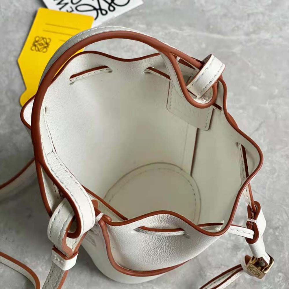 Loewe Women Nano Balloon Bag in Nappa and Calfskin-White - image 7