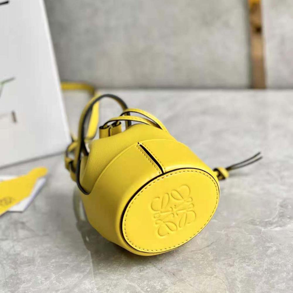 Loewe Women Nano Balloon Bag in Nappa and Calfskin-Yellow - image 5