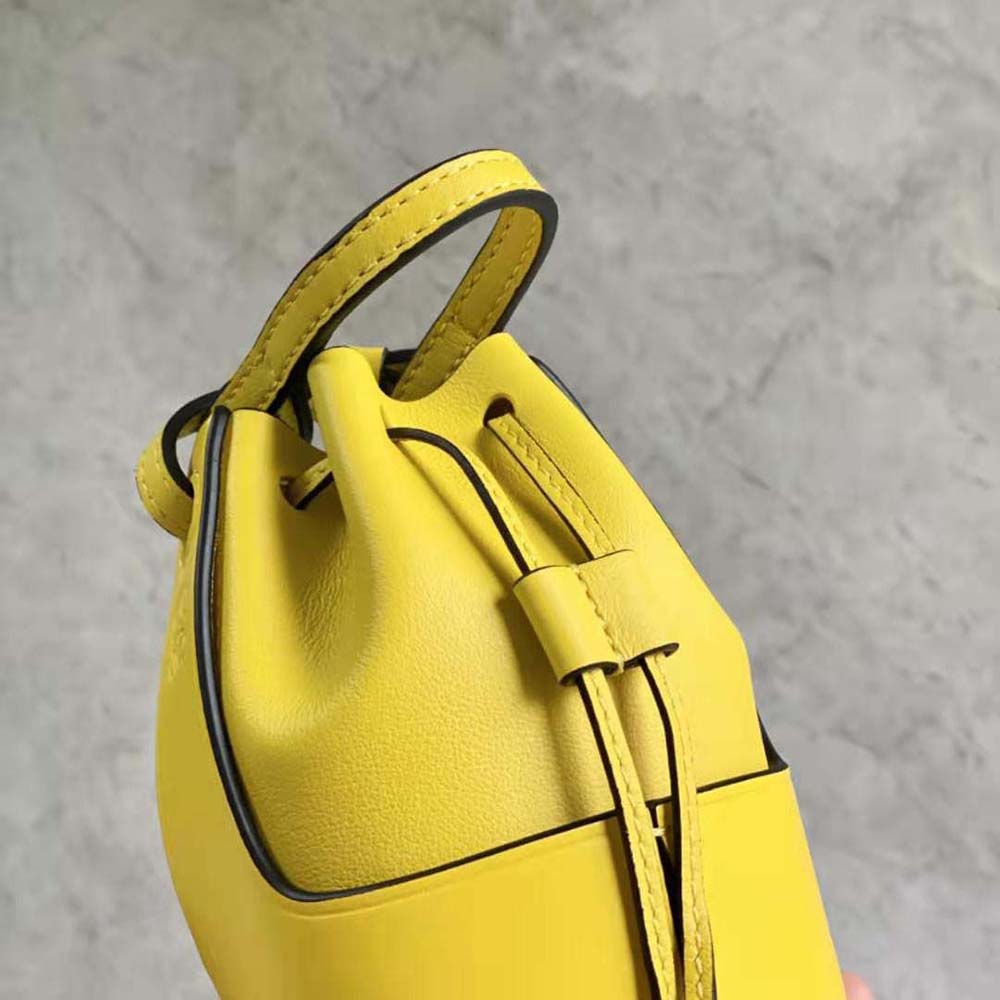 Loewe Women Nano Balloon Bag in Nappa and Calfskin-Yellow - image 6