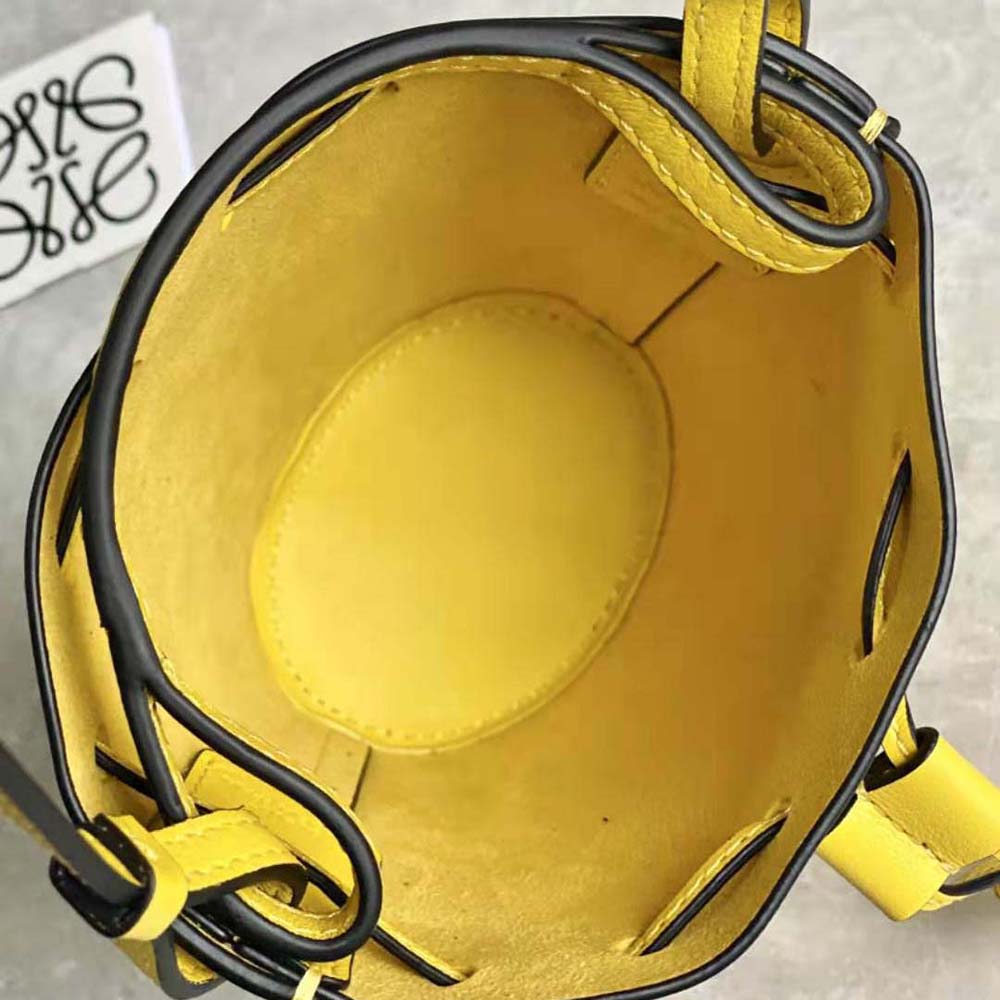 Loewe Women Nano Balloon Bag in Nappa and Calfskin-Yellow - image 9