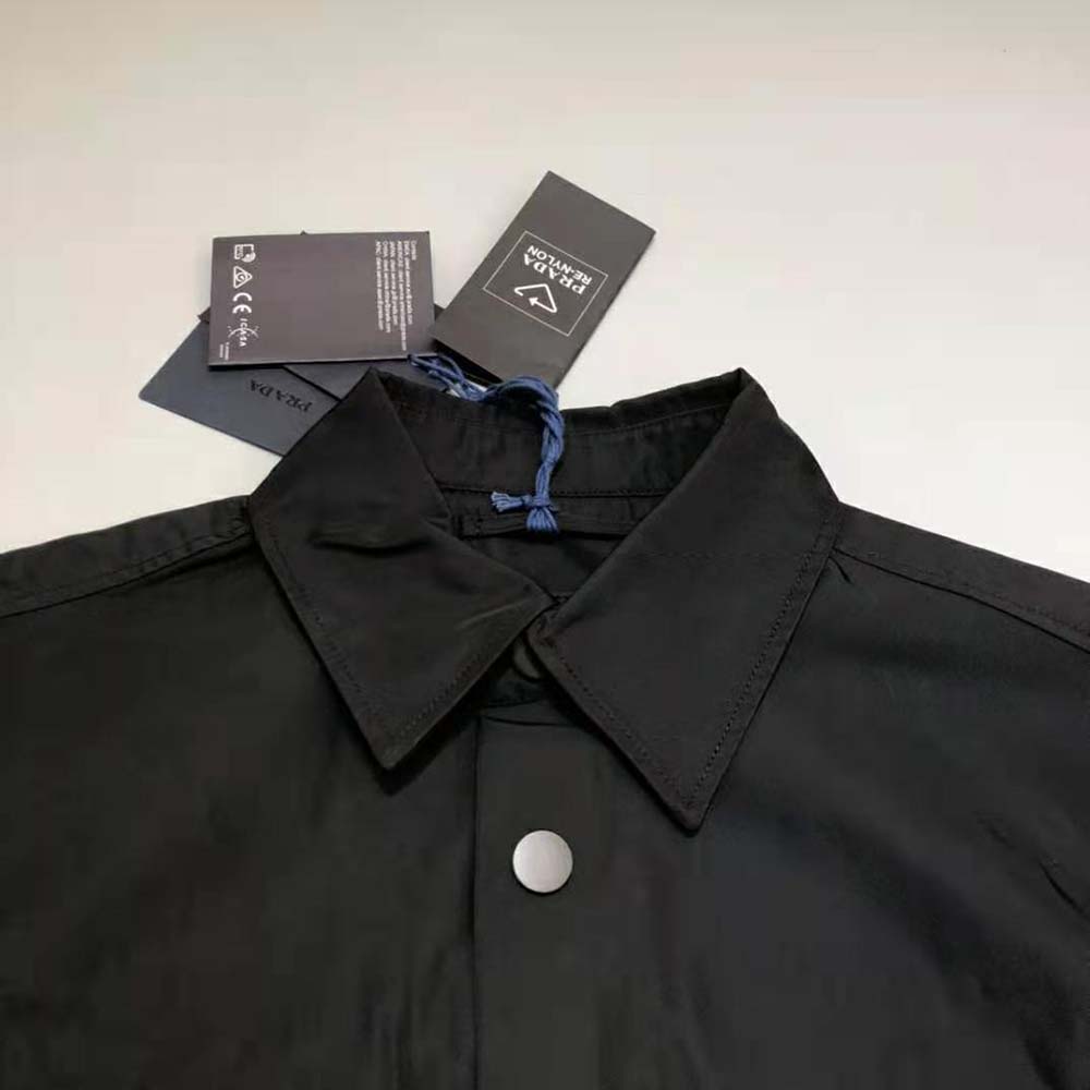 Prada Women Defined by an Oversized Fit and Large Patch Pocket with Strap Re-Nylon Shirt - image 9