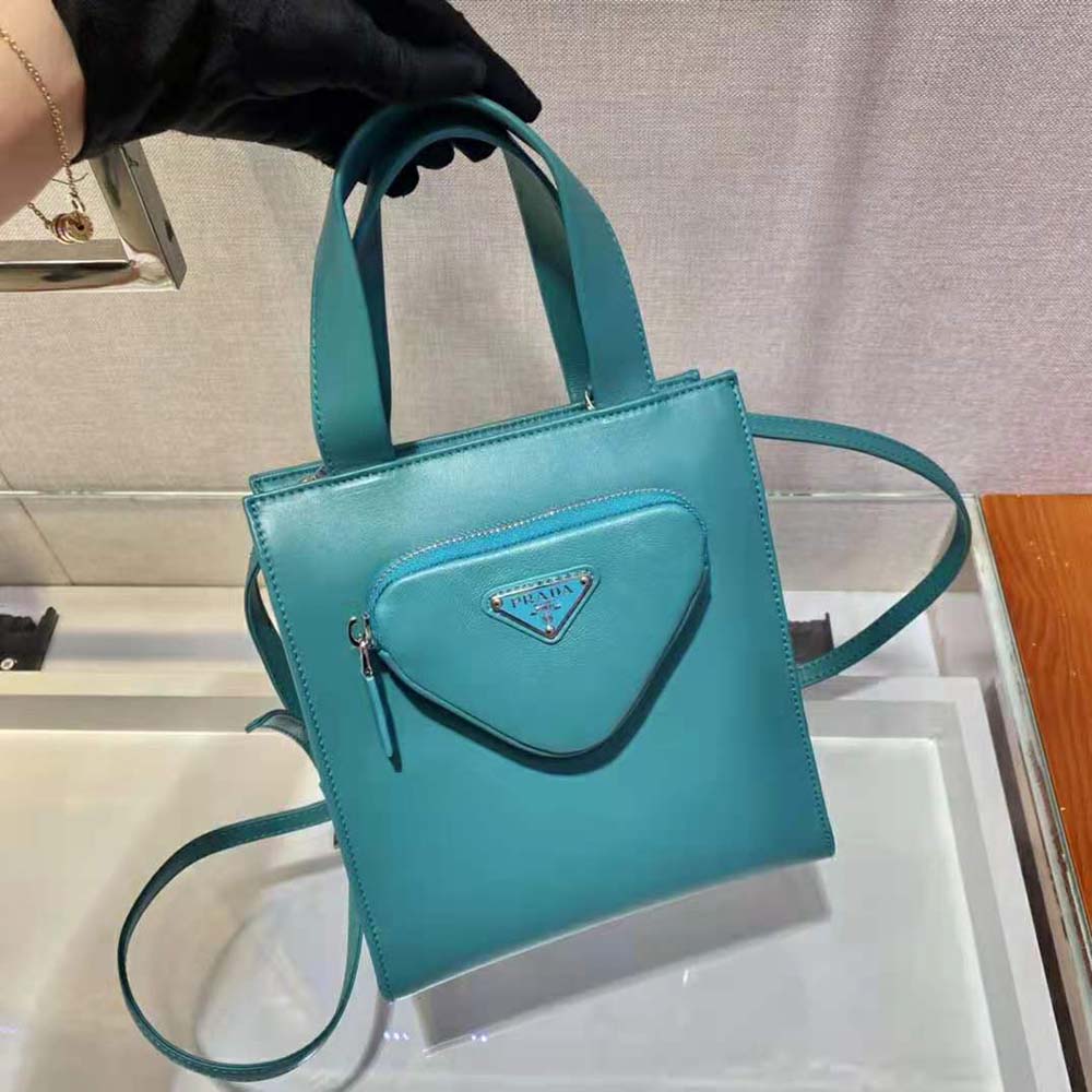 Prada Women Nappa Leather Tote Bag-Lime - image 4