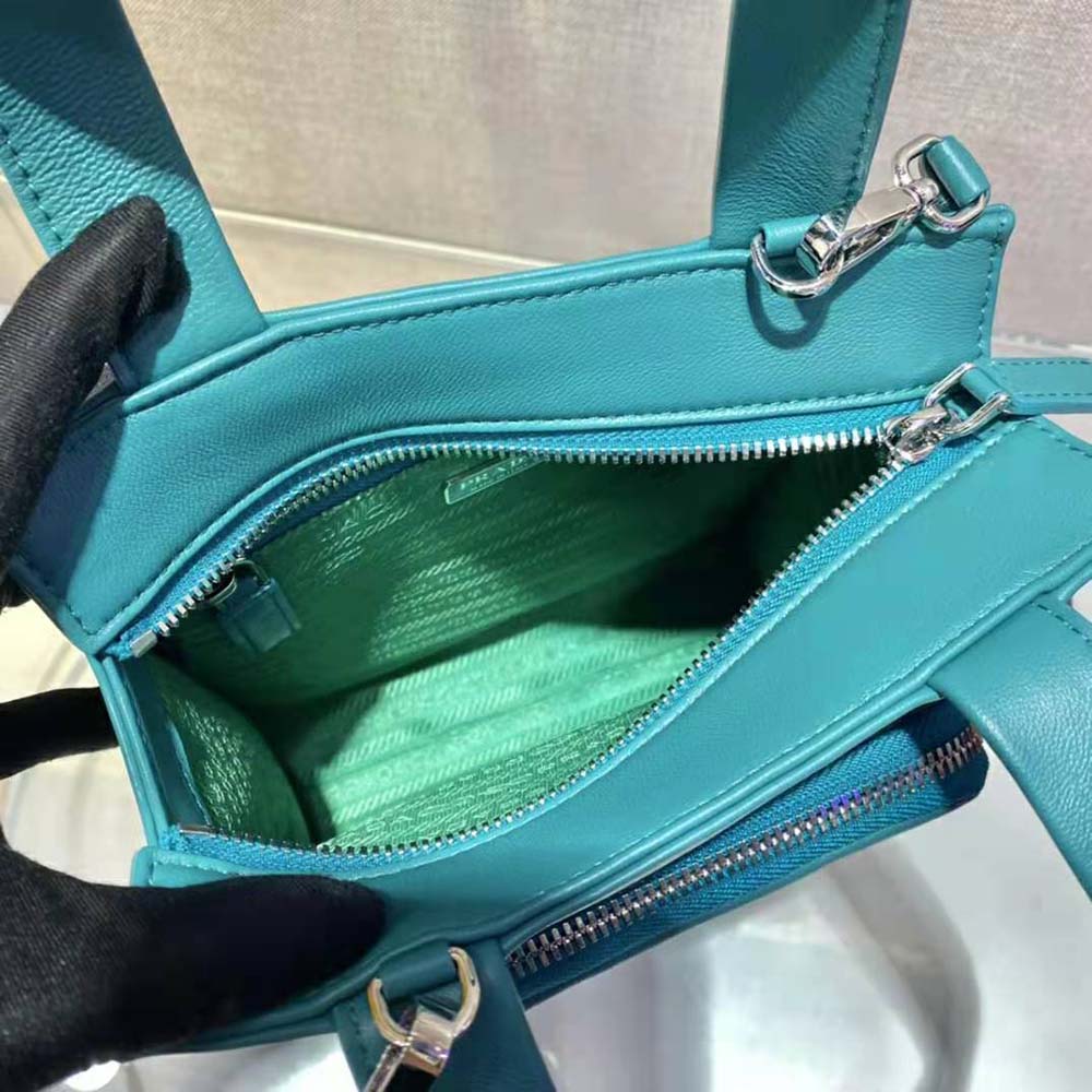 Prada Women Nappa Leather Tote Bag-Lime - image 8