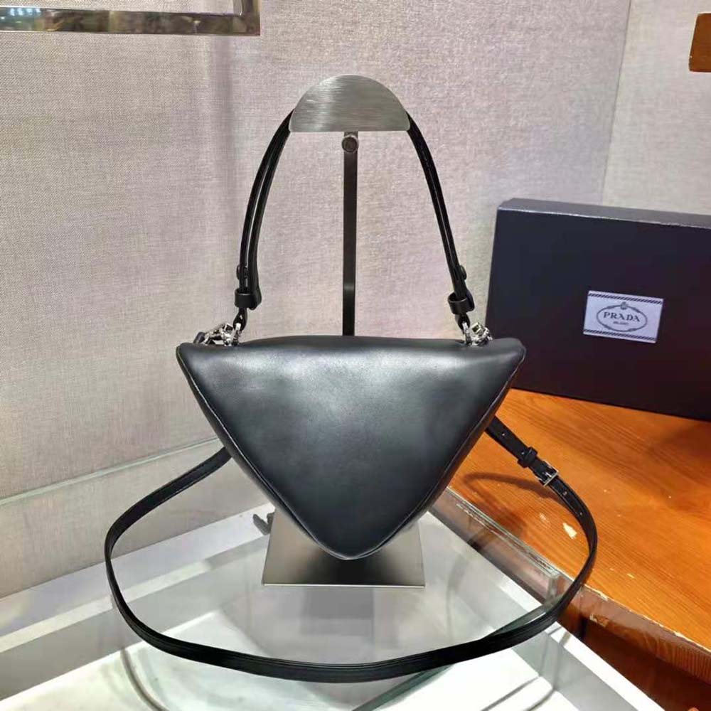 Prada Women Padded Nappa Leather Handbag-Black - image 4