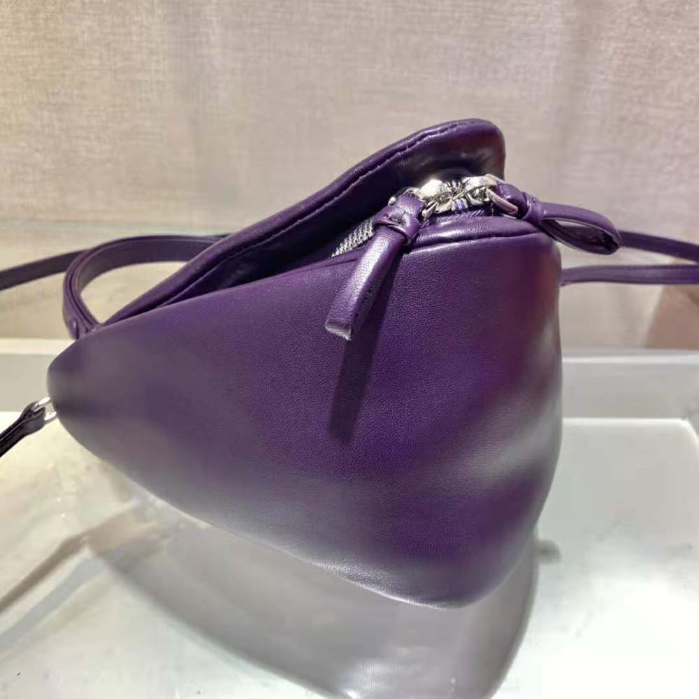 Prada Women Padded Nappa Leather Handbag-Purple - image 6