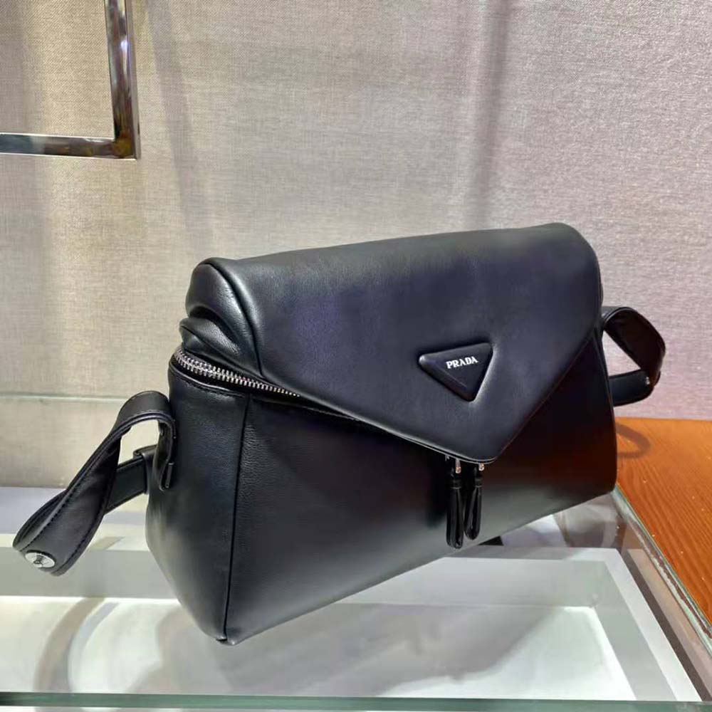 Prada Women Padded Nappa Leather Prada Signaux Bag-Black - image 5