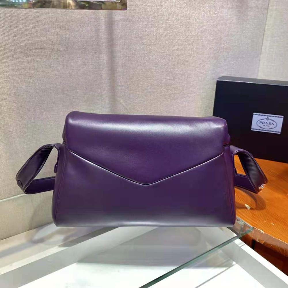 Prada Women Padded Nappa Leather Prada Signaux Bag-Purple - image 6