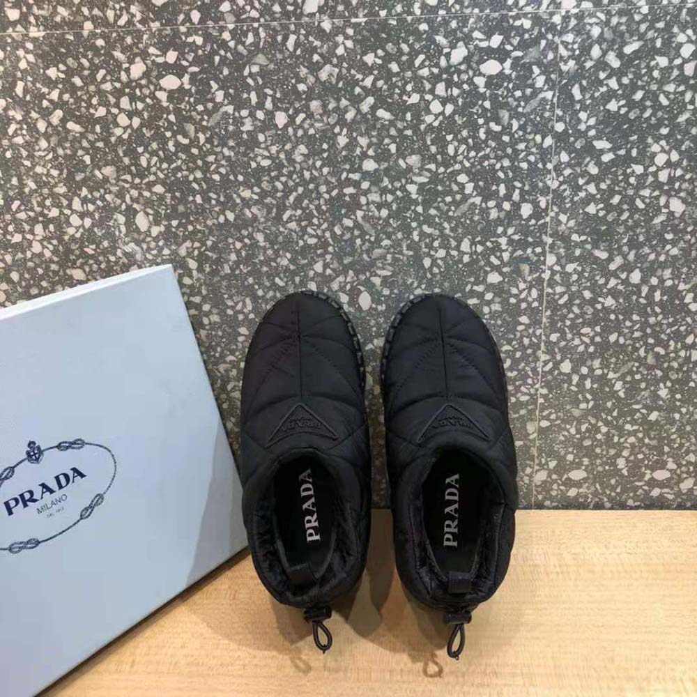 Prada Women Padded Nylon Slip-on Shoes-Black - image 5
