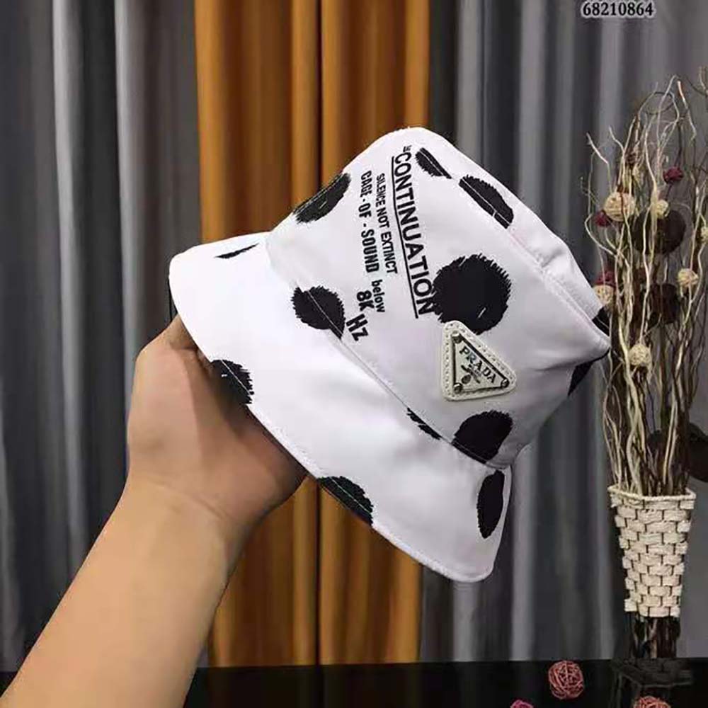 Prada Women Printed Re-Nylon Bucket Hat-White - image 7