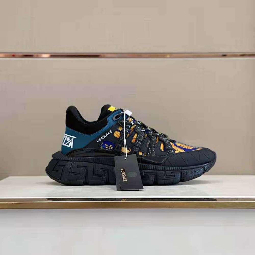 Versace Men Trigreca Sneakers with Medusa Renaissance Print - image 4