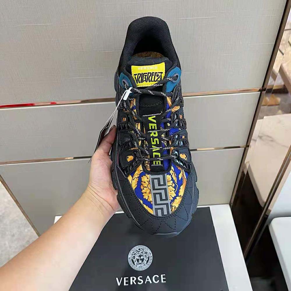 Versace Men Trigreca Sneakers with Medusa Renaissance Print - image 5