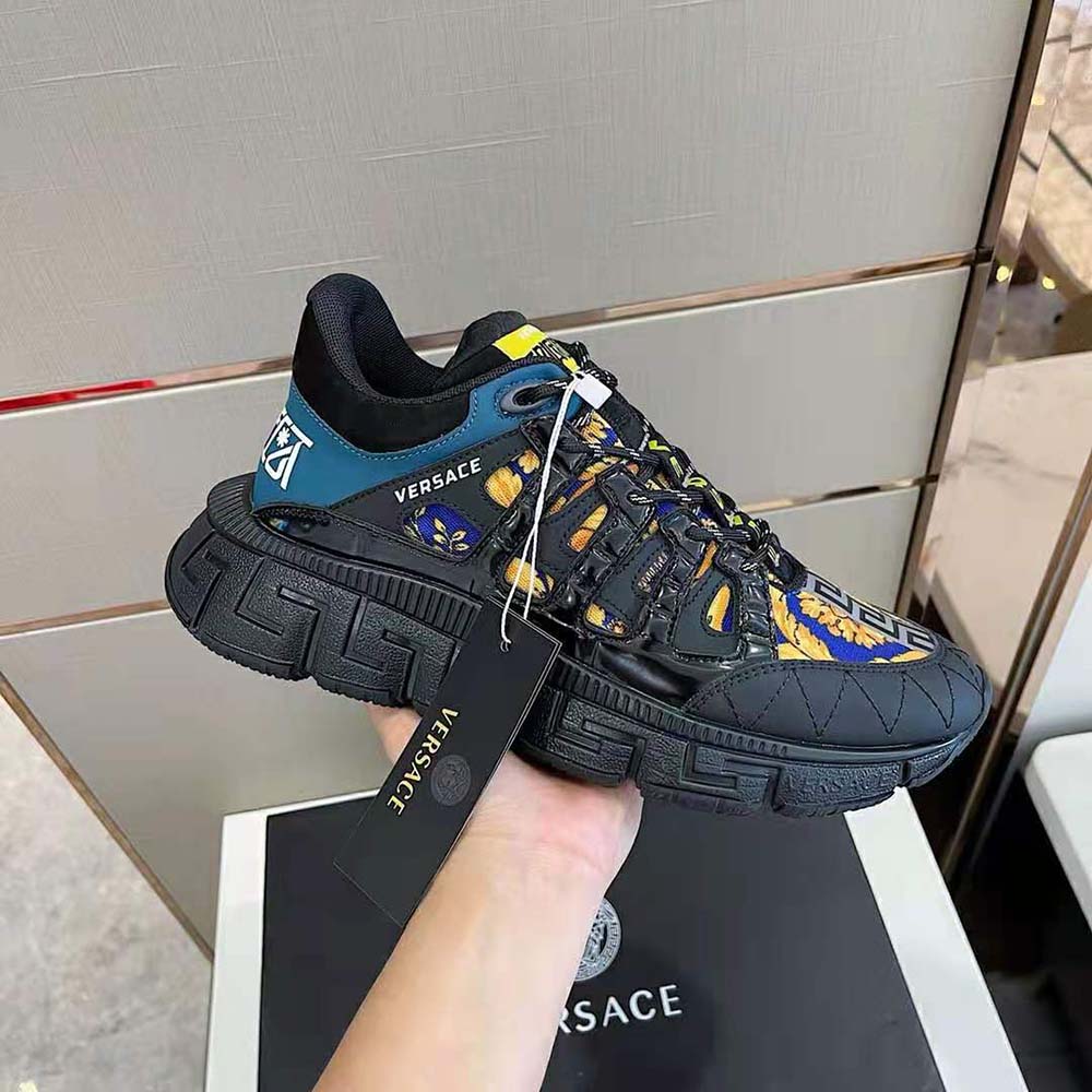 Versace Men Trigreca Sneakers with Medusa Renaissance Print - image 6
