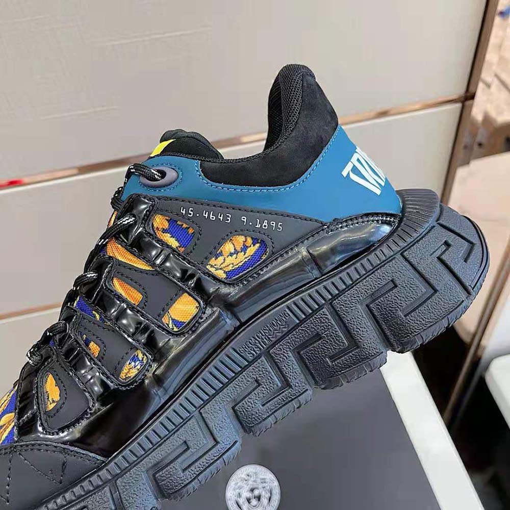 Versace Men Trigreca Sneakers with Medusa Renaissance Print - image 10