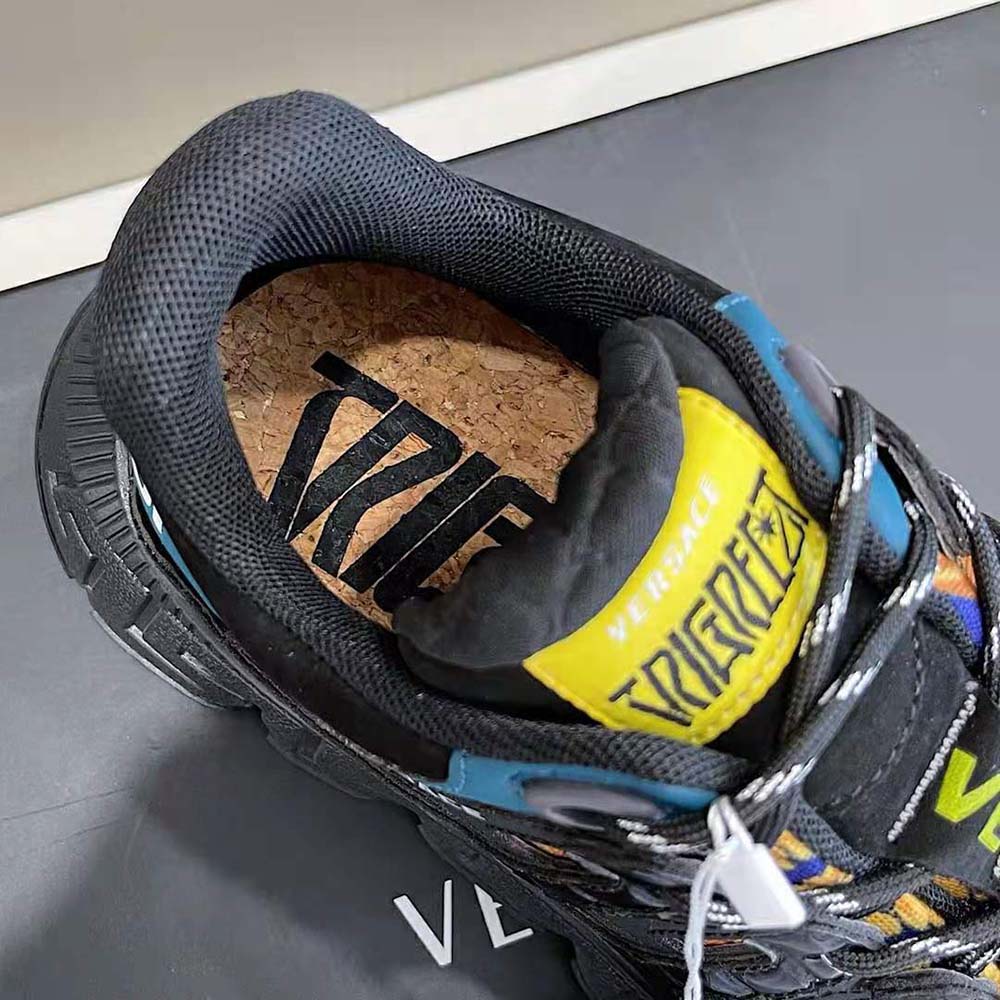 Versace Men Trigreca Sneakers with Medusa Renaissance Print - image 8